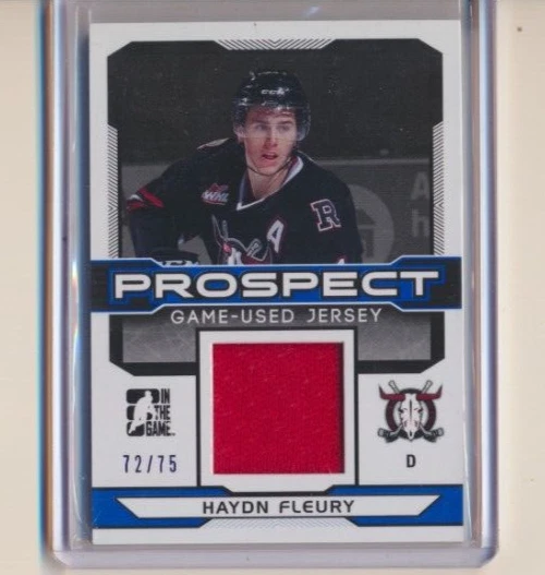 2014 ITG In The Game Draft Prospects Game Used Jersey Haydn Fleury /75 Rebels - Image 1 of 1