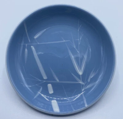 Mid Century  Winfield Blue Pacific California Pottery Bamboo Dessert Plate 6" - Image 1 of 4