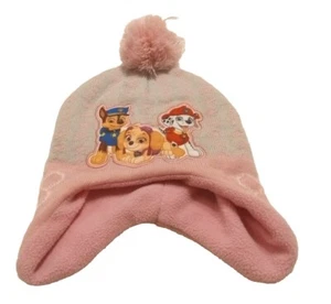 Nickeldeon Paw Patrol Girls Pink Winter Hat Fleece Lined Beanie One Size - Picture 1 of 3