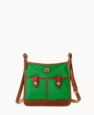 Bolso Bandolera Dooney & Bourke Nuevo con Etiquetas Kelly Green Wayfarer Doble Bolsillo Foto 1 de 4