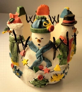 Holiday Avon Snowy Folks Kerzenhalter in Box Christmas Collection 1998 Schneemann - Bild 1 von 14
