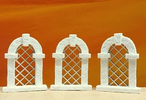 Accesorios de cuna, construcción de cuna, 3x ventana oriental 45x60mm con rejilla de madera M6 - Imagen 1 de 5