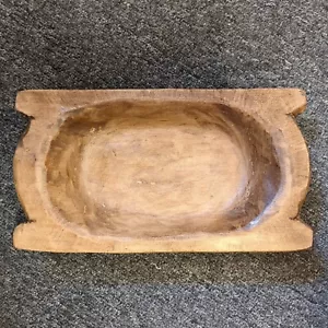 NEW Carved Wooden Bread Dough Bowl Decorative Table Top Accent - Picture 1 of 2