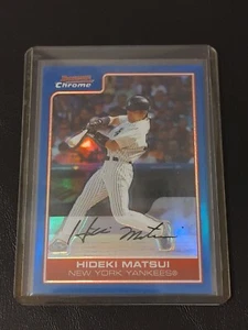 2006 BOWMAN CHROME HIDEKI MATSUI BLUE REFRACTOR #108/150! - Picture 1 of 2