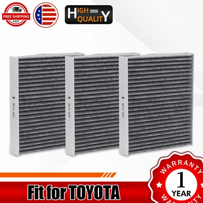Filtro de aire de cabina 3 piezas para Lexus ES300H ES350 Toyota Avalon Corolla Priu RAV4 Foto 1 de 4