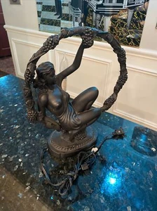 Bronze Skulptur Tischlampe - Bild 1 von 7