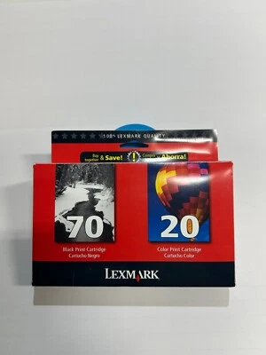 Lexmark 70/20 Black & Color Combo Pack Ink Cartridges 2005- Sealed - Image 1 of 4