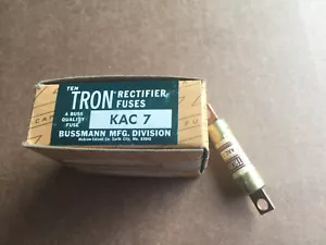 BUSSMANN KAC-7 TRON RECTIFIER FUSE 7A 600V - Picture 1 of 3
