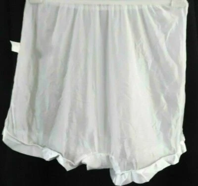 LOT 4 NYLON  PANTIES WHITE ONLY BRIEFS BLOOMERS COTTON CROTCH SIZE 8 - Image 1 of 4