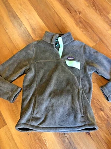 VINTAGE PATAGONIA SYNCHILLA GRAY PULLOVER JACKET QUARTER SNAP  WOMEN'S XS Fleece - Picture 1 of 3