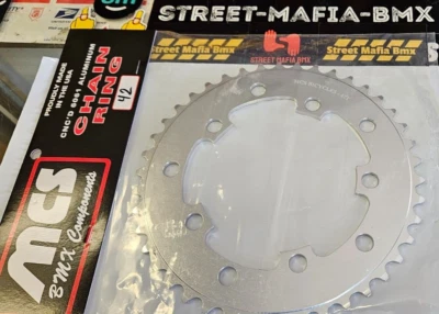 MCS CHAINRING Silver BMX BIKE SPROCKET 42t USA MADE! GT Haro SE Race Redline new - Image 1 of 3