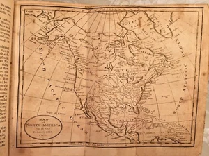 Jedidiah Morse Geographie leicht gemacht Buch 11. Auflage 1807 2 Karten Kalbsleder  - Bild 1 von 12