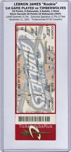 LeBron James ROOKIE 1st GAME vs GARNETT TIMBERWOLVES 11/21/2003 Cavaliers Ticket - Picture 1 of 15