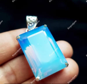 102+ Ct Neow Blue Opal Emerald Cut German Silver Solitaire Loose Gemstone - Picture 1 of 5