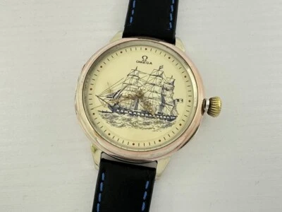 Omega Frigate GRAND PRIX PARIS 1900 Antique Swiss Amazing Art Deco Silver Watch - Image 1 of 4