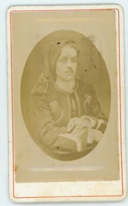 PHOTO photographie CDV 1886, un tirailleur algérien pose dédicace au dos - Imagen 1 de 2