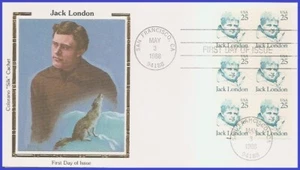 USA5 #2197a U/A COLORANO SILK FDC BL6  Jack London - Bild 1 von 1