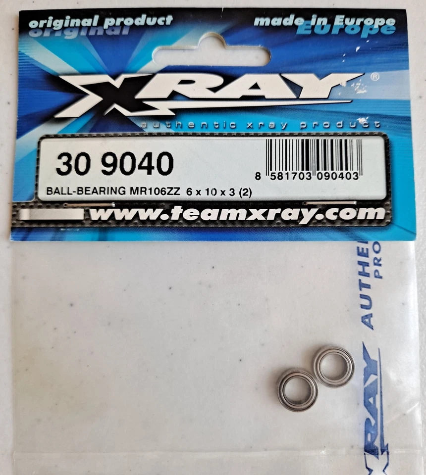 XRay Ball Bearing  6x10x3 (2 pcs) MR106ZZ #30 9040 - Image 1 of 1
