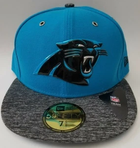 Men's NFL Carolina Panthers New Era 2016 Draft Blue Gray Fitted 7 5/8 Hat Cap - Picture 1 of 4