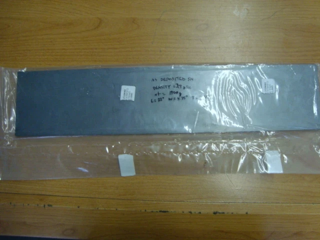 Silicon alloy sputter target Si: 4.75 x 22.0" x 0.25"  - Image 1 of 1
