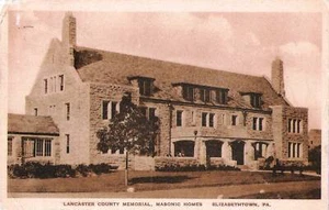 Postcard Pennsylvania Elizabethtown Masonic Home Lancaster Memorial Hall 1941 - Picture 1 of 1