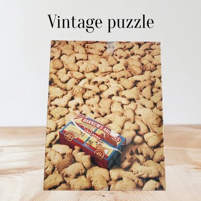 Vintage 1980s Animal Crackers Puzzle Springbok Hallmark 500 Pcs Barnum Nabisco - Image 1 of 4