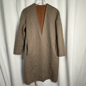 Vince Kaschmir Wolle Wende Long Cardigan Mantel Sepia meliert Gr. XS (ohne Gürtel) - Bild 1 von 8