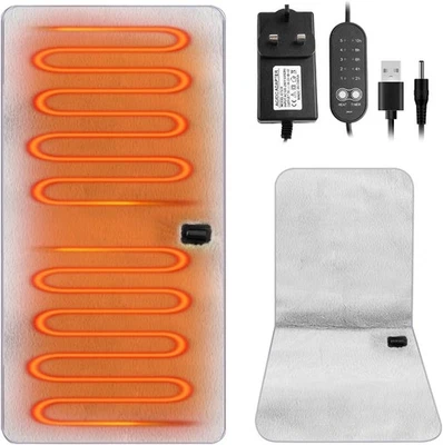 RPPIUP Portable Heated Chair Pad, Electric Heat Pad USB AC/DC with 5 Temperatures Leve