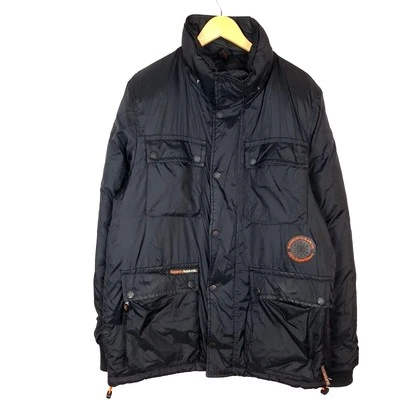 Chaqueta Parka SUPERDRY para Hombre Talla XL Negra Militar Cuello Alto... - Imagen 1 de 4