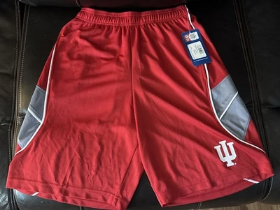 全新带标签 Indiana Hoosiers 篮球短裤男式小号红色职业边缘 NCAA IU — 第 1/3 张图片