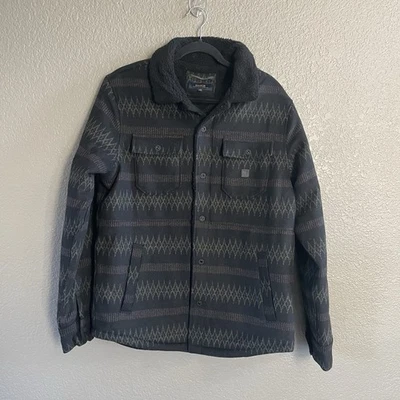 Chaqueta Roark Hebrides Hombre Mediana Mezcla de Lana Kaffa Chaqueta a Presión Forrada Sherpa Nueva con Etiquetas Foto 1 de 4