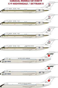 Caracal Models 1/144 Decals CD144019 C-9 Nightingale Skytrain II für Airfix Bausatz - Bild 1 von 3