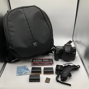 Canon EOS 70D Digital SLR Camera Body Only With (3) Batteries and Kata Backpack - Picture 1 of 20