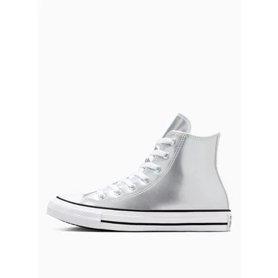 NWT Converse Boy's Chuck Taylor All Star Metallic Sneaker Silver, Big Kid 6 US - Image 1 of 4