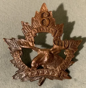 WWI Canada 6th Overseas Mounted Rifles Canadian Expeditionary Force Cap Badge - Picture 1 of 4