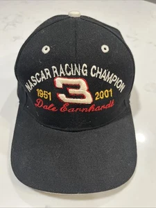 Vintage Dale Earnhardt Hat Adjustable Black #3 Embroidered Nascar Racing Champ - Picture 1 of 6