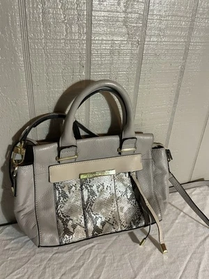 Antonio Melani Mujer Cartera Bolso Top Doble Asa Beige Serpiente Foto 1 de 4