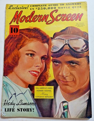 MODERN SCREEN Magazine Nov 1938, HOWARD HUGHES Cover by Earl Christy, TEMPLE Foto 1 de 4