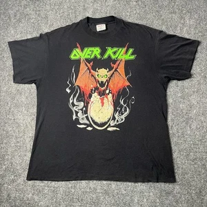 Vtg 1990 overkill birth of tension t-shirt Mens Xl Thrash Metal Concert Band Tee - Picture 1 of 10