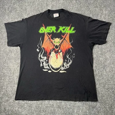 Camiseta De Colección 1990 Overkill Nacimiento de la Tensión Para Hombres XL Thrash Metal Banda de Concierto Camiseta Foto 1 de 4