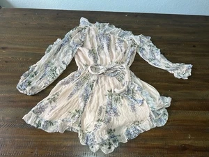 zimmermann schulterfreier Strampler Pfirsich Rosa Blumen Gr. 0 Designer Seide - Bild 1 von 11