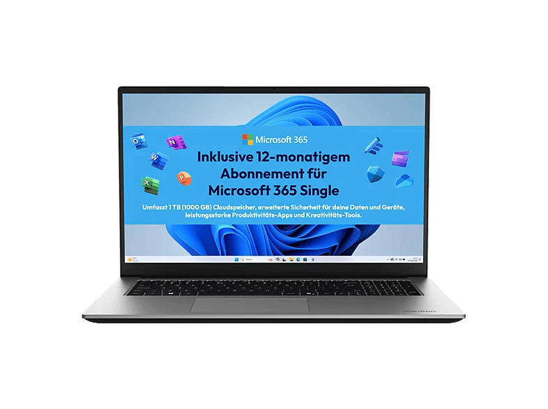 MEDION Avantum 17 E1e, 17,3 Zoll - 4 GB - 128 GB - Windows 11 Home S-Modus - Bild 1 von 1
