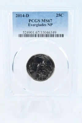 2014-D PCGS MS67 Everglades NP Quarter Business Strike 25C - Image 1 of 2