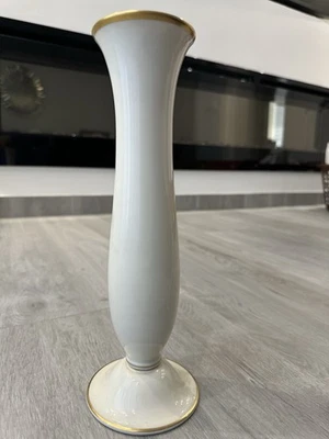 Fürstenberg Porzellan Vase Elfenbein mit Goldrand 31 cm - Bild 1 von 4