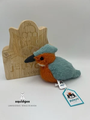BNWT! 100% Genuine RETIRED Jellycat Birdling Kingfisher & Hangtag Protector - Image 1 of 4