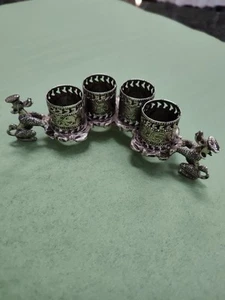 Vintage Silver Poodle 4 Lipstick Caddy - Picture 1 of 2