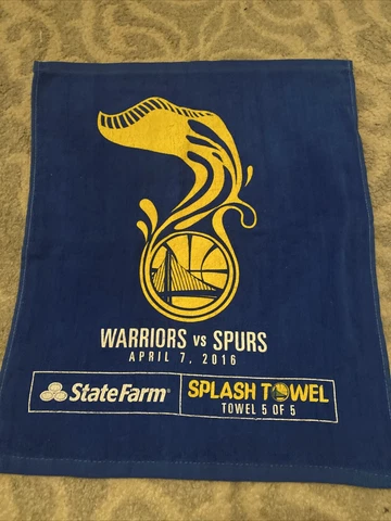 Golden State Warriors vs. San Antonio Spurs April 7 2016 NBA Splash Towel 5 of 5 Cover