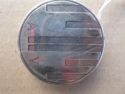 Poudrier ancien-Argent Massif-chiffré AV-Art Déco-silver - Photo 1/4