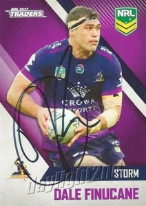 Signed 2017 MELBOURNE STORM NRL Premiers Card DALE FINUCANE - Picture 1 of 1