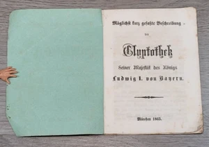 Glyptothek Description Ludwig I Of Bavaria Majesty The King Munich 1865 German - Foto 1 di 8